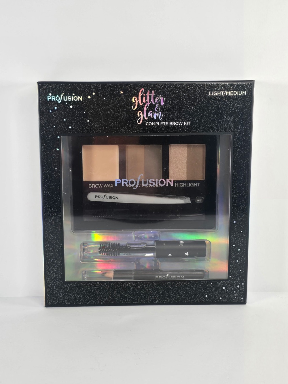 Profusion Glitter & Glam Complete Brow Kit – Light/Medium